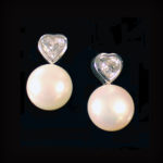 Pearl with Heart Earrings