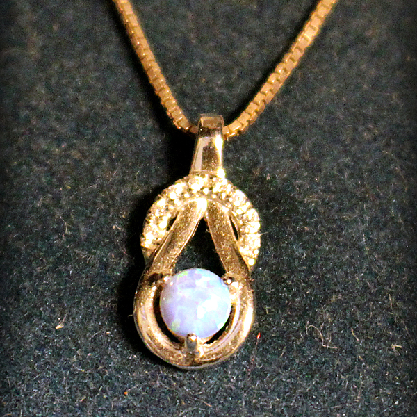 Lab Created Opal Necklace